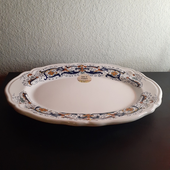 GORGEOUS NEW Nova Deruta Italy Platters Set of 2. - Picture 3 of 6